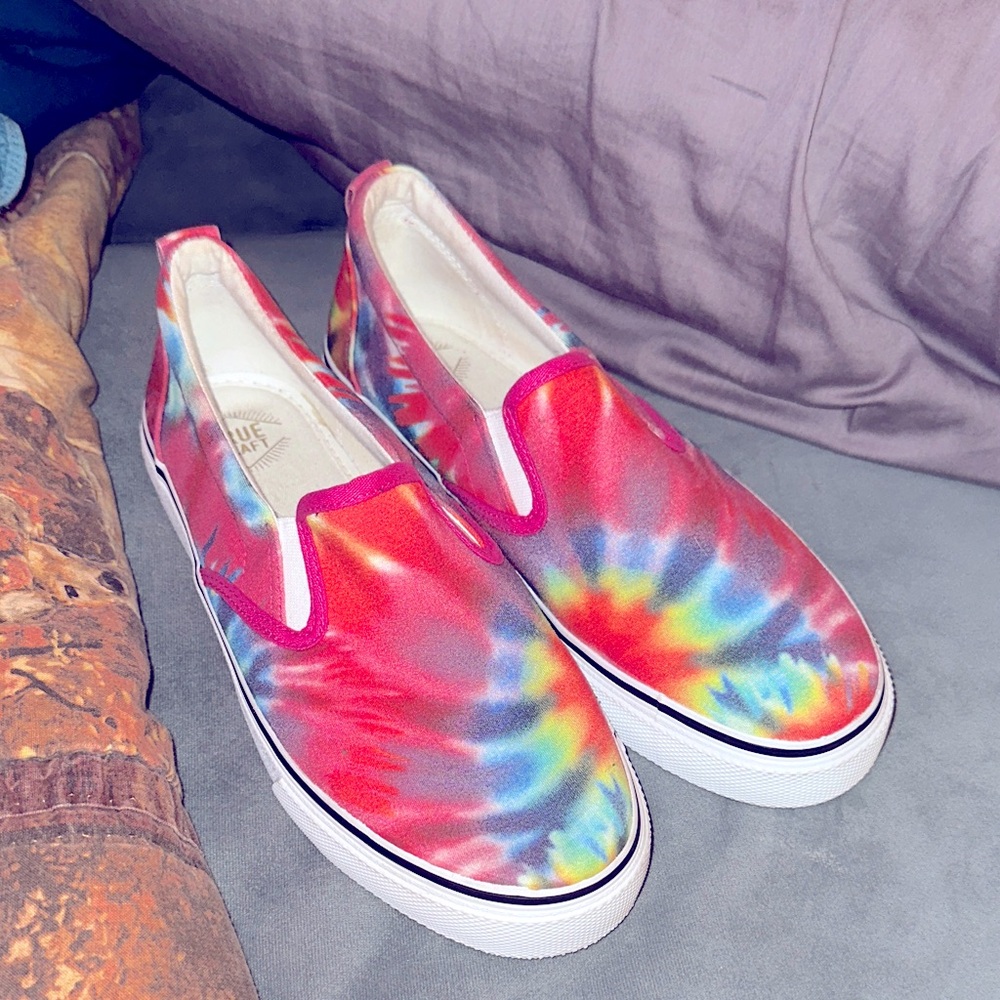 Colorful Tie-Dye Slip-On Sneakers